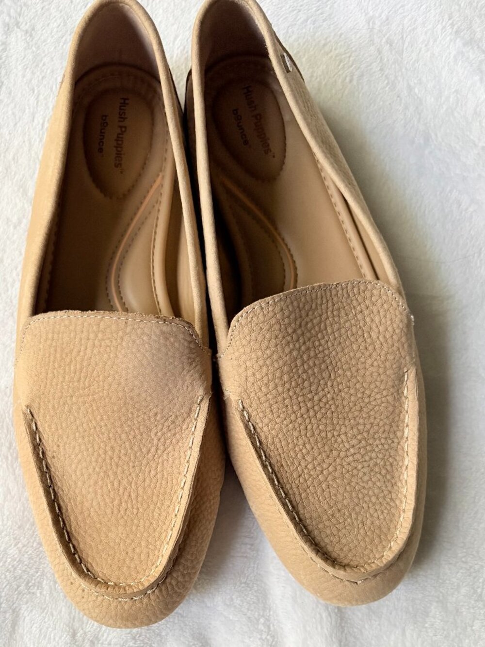 Hush Puppies Ozzie Suede Loafers Beige 8.5W / 39.5